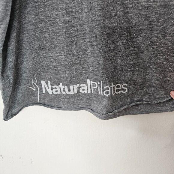 Alternative Earth Heather Gray Natural Pilates Racer Back Scoop Tank Top Med - Picture 5 of 7